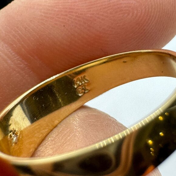 .25 ct tw Diamond Ring Round 14K Yellow Gold Band size 7 - Picture 8 of 8